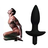 Prostate Massager, Mosunx Silicone Waterproof G Point Stimulate Anal Vibrator (Black)