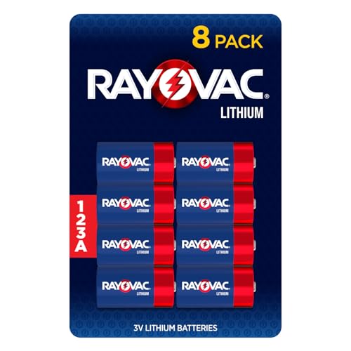 Rayovac 123A Batteries (8 Pack), 123A Lithium Batteries, Great For Cameras