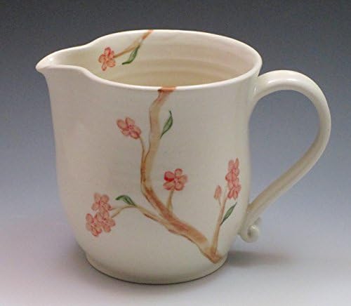 Porcelain Pitcher, Hand Painted in Cherry Blossom Pattern