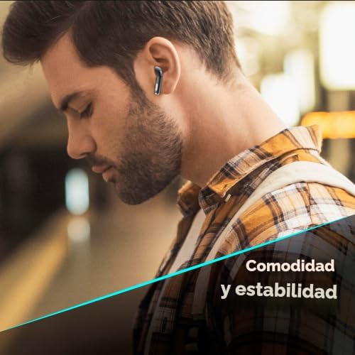 - Crystal - Auriculares Bluetooth® con Cancelación del Ruido Ambiente - Environmental Noise Cancelling Technology - Talk Time: 3.5 Horas - Carga: 1,5 Horas - Alcance 10 m - Negro