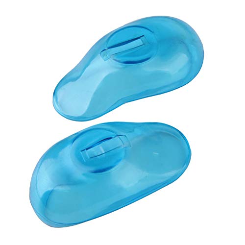 Ocamo 1 Pair Ear Protectors Waterproof Ear Covers for Hair Dye,Clear Silicone Ear Cover Hair Dye Salon Shield Protector