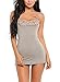 Avidlove Women Chemises Sexy Lingerie Mini Babydoll Sleepwear Strappy lace Dress Gray XX-Large