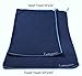 Lahtak Towels: Beach, Sport & Travel. Microfiber Ultralight, Quick Dry, Soft, Antibacterial for Pool, Yoga, Gym, Camping (T Navy Blue)
