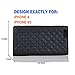 Bosam mini cute Iphone 6 6s crossbody case with chain strap and cosmetic Mirro (Black)