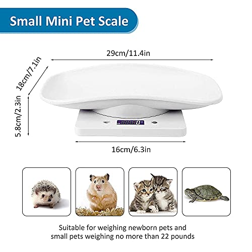 Digital Pet Scale, Small Animal Weight Scale Portable Electronic LED