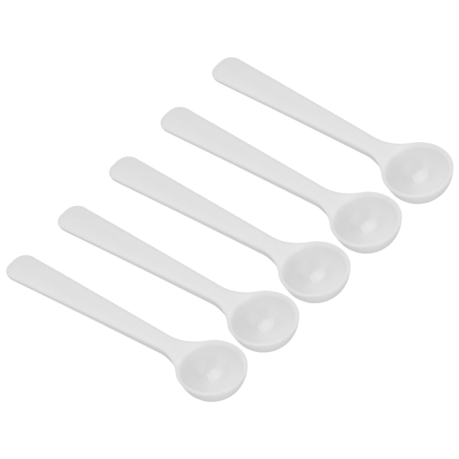 Asixxsix Plastic Measuring Spoon, Safe 100Pcs Ageing Resistant Reusable 2ml/1g Powder Measuring Spoon for Bakery for Gardening for Kitchen