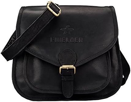 Black Leather Saddle Shoulder Crossbody Bags For Women