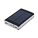 Black 80000mAh Dual USB Portable Solar Battery Charger Power Bank For Cell Phone