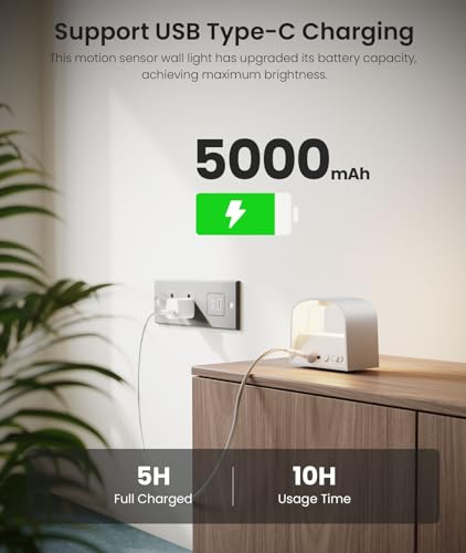 FULEN Pack of 2 Battery Wall Light with Motion Sensor, LED Indoor Wall Light, 3 Colours, 3 Modes, Up and Down Wireless Battery Wall Light with Remote Control for Bedroom, Living Room, Stairs (White)