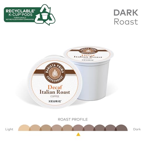 Barista Prima Coffeehouse, Italian Roast Decaf Keurig Single Serve K