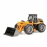 Huina 2.4Ghz Radio Control Bulldozer Construction Vehicle Alloy 6 Channel 4 Wheel Loader Remote Control Simulation Truck