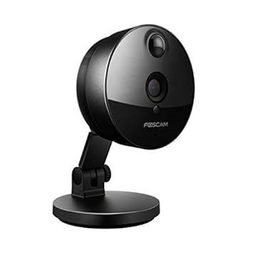 Foscam C1 Wireless IP Kamera | 720p HD ? 32GB MicroSD ? P2P | App | PIR | IR | MicroUSB | Live Übertragung | Schwarz