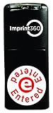 Imprint 360 AS-IMP2011 Round Stamp Entered Written on Top and Bottom with E In The Middle, Red Ink, Durable, Light Weight Self-Inking Stamp, 5/8