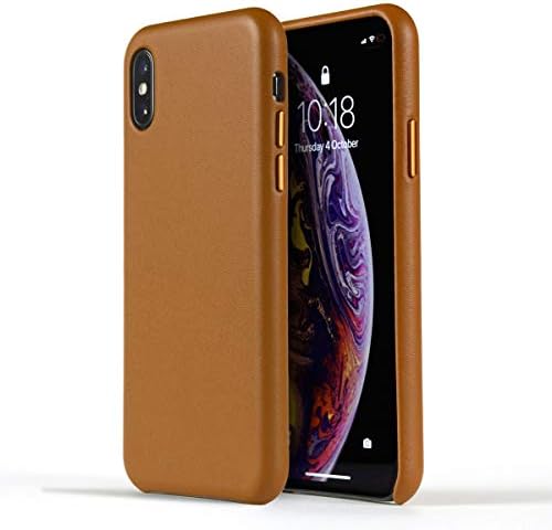 NOVADA Genuine Leather Back Cover Case for Apple iPhone XR - Tan