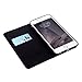 Nouske iPhone 6 Plus&6S Plus 5.5 inch Flip Folio Wallet Stand up Credit Card Holder Leather Case Cover Holster/Magnetic Closure/TPU bumper/360 Full Body Protection, Black