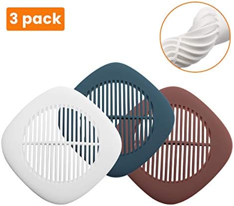 [ADVANCED VERSION]Hair Catch,KEEBO 3 pcs Advanced Drain Protector,Advanced silicone upgrade,Has very strong grip performance for shower room,Kitchen, bathroom, sink, balcony, garden drain etc