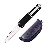 HaoMing Knives Double Action Out The Front Safety Knife Black