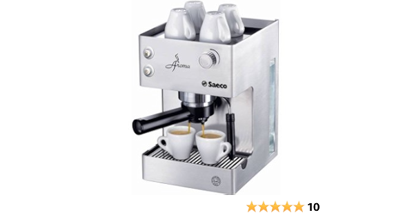 Saeco - Cafetera Espresso Aromainox Ri937601 Manual, 15 Bares,Deposito Agua  2,5L, Tubo Vapor Plastico, Calienta Tazas. Inox. : Amazon.es: Hogar y cocina