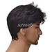GOOACTION Mens Short Charming Dark Brown Wig for Male Synthetic Hair Wigs