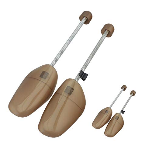 Adjustable Shoe Tree Shoe Care Practical Plastic Portable Travel Shoe Tree Shaper Stretcher Holder for Leather Sport Shoes Sneakers (2 Pair Women Spring)