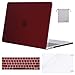 MOSISO Plastic Hard Case & Keyboard Cover & Screen Protector & Storage Bag Compatible with 2019 MacBook Pro 13 Inch, Pure Red