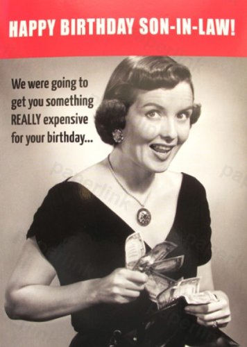 Humorous Son-In-Law Birthday Card (PLK9057)