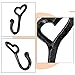 Janolia Wall Hook, Black Iron Love Heart Shape, Key Coat Hanger Home Decor (1 Piece)