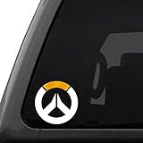 OVERWATCH - Two color - Metallic gold & white, vinyl decal for car, laptop, home