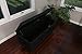 Home Life Lift Top Storage Bench with Tufted Accents Charcoal Black Linen Fabric with Wooden Legs