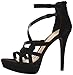 Jessica Simpson Women's Bellanne Heeled Sandal, Black Suede, 8 Medium US