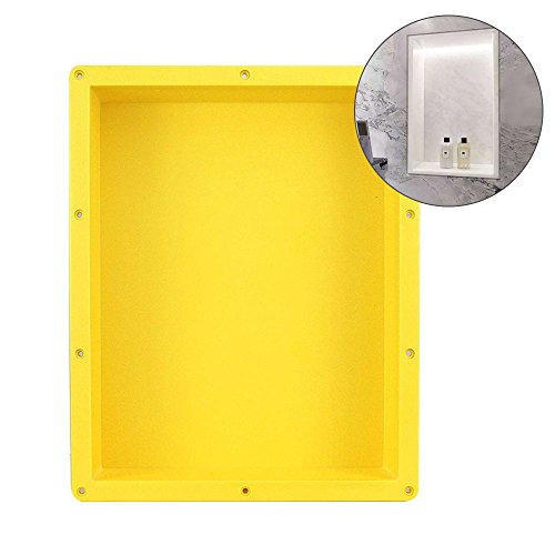 image for Suteck 16″ x 20″ Yellow Rectangle Shower Niche - Single Shelf Show