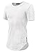 HEMOON Men's Hipster Hip Hop Elong Round Hemline Crewneck T-shirt