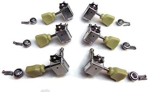 Vintage 3x3 Tuning Pegs For Guitar Gibson Les Paul Sg Style Aged Keystone Chrome
