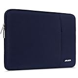 MOSISO Laptop Sleeve Compatible 2018 New MacBook Air 13 inch with Retina Display A1932, 13 inch New MacBook Pro A1989 A1706 A1708, Notebook, Polyester Bag with Vertical Pocket, Navy Blue
