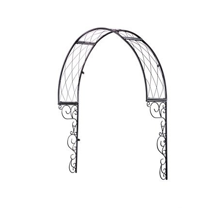 Ornamental metal Jardín ventana o puerta enrejado - negro: Amazon ...