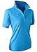 TWINTH Womens Active & Solid Polo Short Sleeve Button Polo Shirt with Plus Size