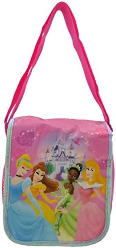 Disney Princess Pink Insulated Lunch Bag, Cinderella, Tiana, Belle, and Sleeping Beauty