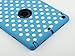 ULAK iPad Air Case, Dual Layer Hybrid Case Cover for Apple iPad Air iPad 5 (2013 Model) (Polka Dot/Blue)