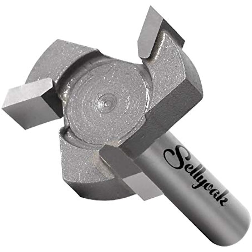 CNC Spoilboard Surfacing Router Bit, 1/4 Inch Shank Cutting Diameter