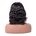 ALI BFF Brazilian Body Wave Virgin Human Hair Lace Front Wigs Knots Bleached Short Bob Hair Afro Wigs Pre-Plucked with Baby Hair Natural Hairline(12 inch)