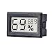 LinkDm 2 Pack Black Mini Digital Electronic Temperature Humidity Meters Gauge Indoor Thermometer Hygrometer LCD Display Fahrenheit (℉) for Humidors, Greenhouse, Garden, Cellar, Fridge, Closet