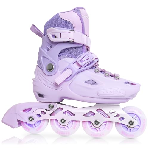 LIRENGUI Inline Skates for Girls, Kids Adjustable