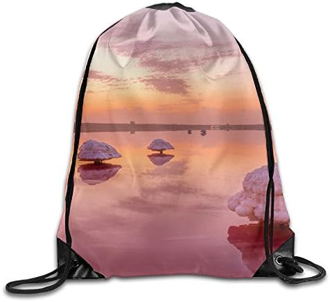 FYW Mushroom Shaped Salt Formation In The Masazir Lake Water Of This Lake Is Heavily Saturated With Drawstring Bags Travel Gym Backpack
