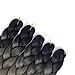 Lady Corner Ombre Braiding Hair 24inch Jumbo Braids High Temperature Fiber Synthetic Hair Extension 5pcs/Lot 100g/pc for Twist Braiding Hair (24inch(Pack of 5), Black-Silver grey)