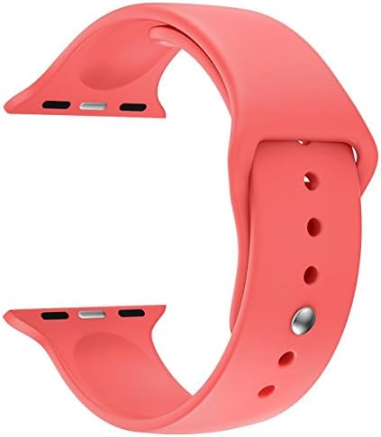Janko Watch Band, TPU Watch Band Soft Silicone Sport Style Replacement Strap for 38/42mm Models Apple Watch Series 3 Series 2 Series 1 (Pink, 38mm M/L)