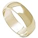6MM Stainless Steel Yellow Gold Plated High Polished Comfort Fit Traditional Dome Wedding Ring -Crazy2Shop