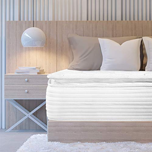 TASTELIFE Queen Bamboo Pillow Top Mattress, 12 inch Innerspring
