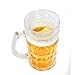 Novelty Beer Mug - Holds 13 oz, Insulated Plastic, Chillable, Beer Filled Illusion (Silly)