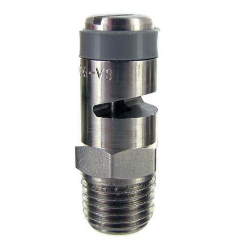 Pack of 6 - TeeJet TurfJet Wide Angle Flat Fan Spray Nozzle 1/4TTJ06-VS - Stainless Steel - Visiflo - Grey - 0.6 GPM