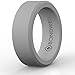 BONDWELL Silicone Wedding Ring for Men (Gray) Safe, Durable Mens Rubber Wedding Band for Active Athletic Male Life, Military, Fitness, Work & Workout (Size 10)